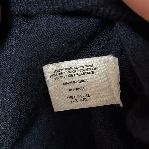Orvis Merino Wool 1/4 Zip Sweater Vest Men’s Large Navy Blue Golf Fishing Hiking - Picture 8 of 9